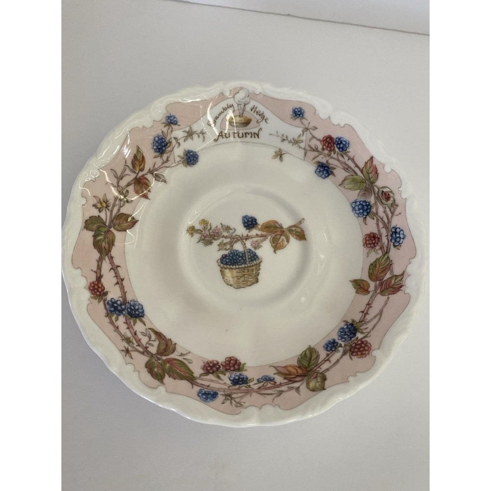 Autumn Of Four Seasons Royal Doulton Brambly Hedge Bone China Saucer England